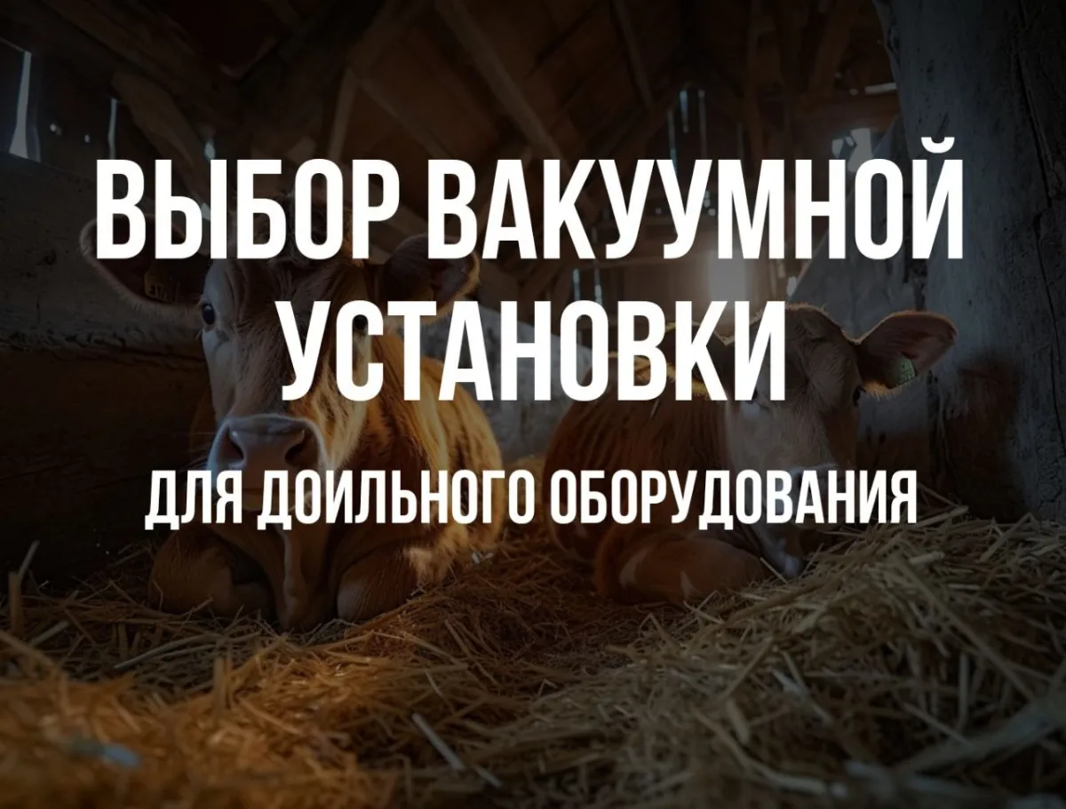 Выбор вакуумной установки для доильного оборудования